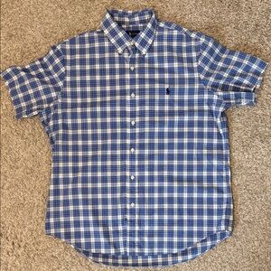 Polo Ralph Lauren Blue and White Plaid Shirt